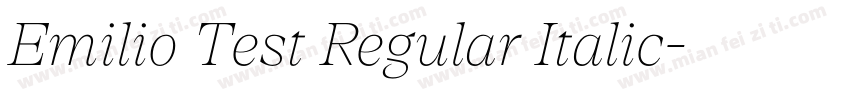 Emilio Test Regular Italic字体转换